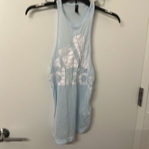 $17 WITH $4.99 SHIPPING!! Adidas mesh workout tank top sky blue Size small